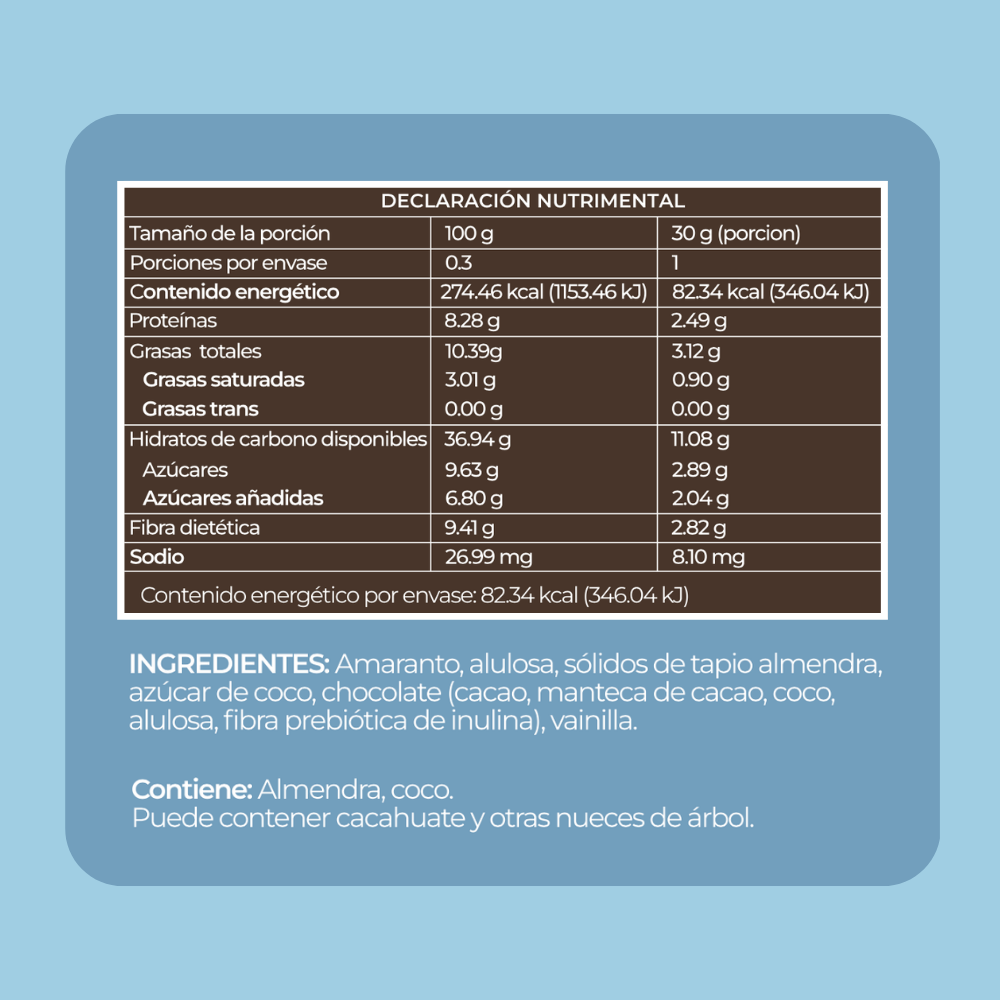 Angelfood Amarantos Snack Chocolate chip 30g