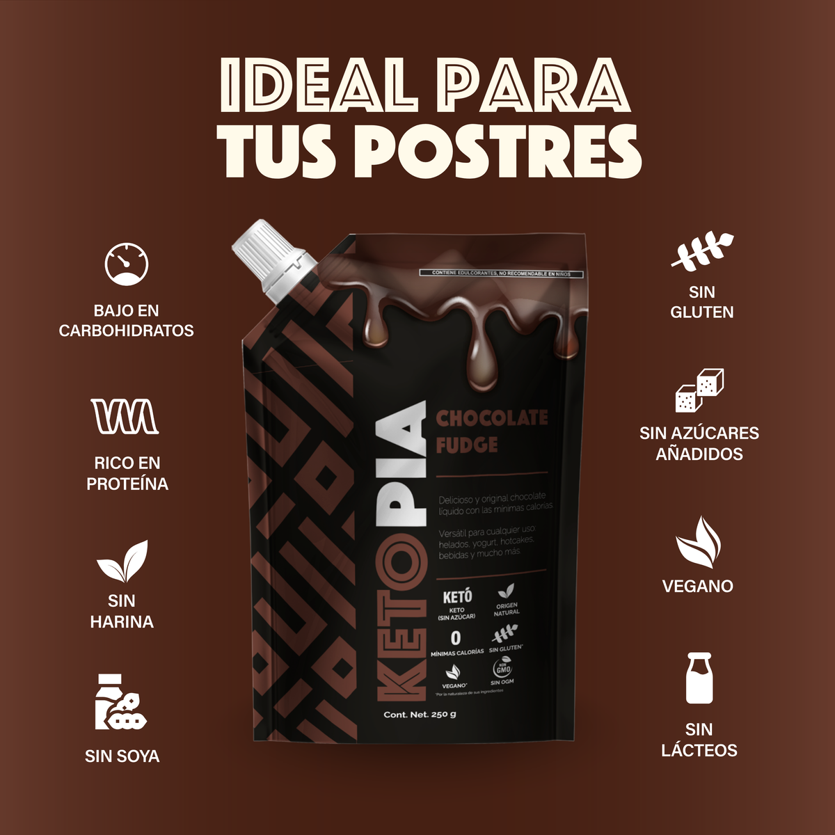 Ketopia Syrup Chocolate Fudge 250g