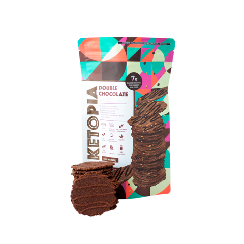 Galletas Keto Almond Thins Double Chocolate 100g