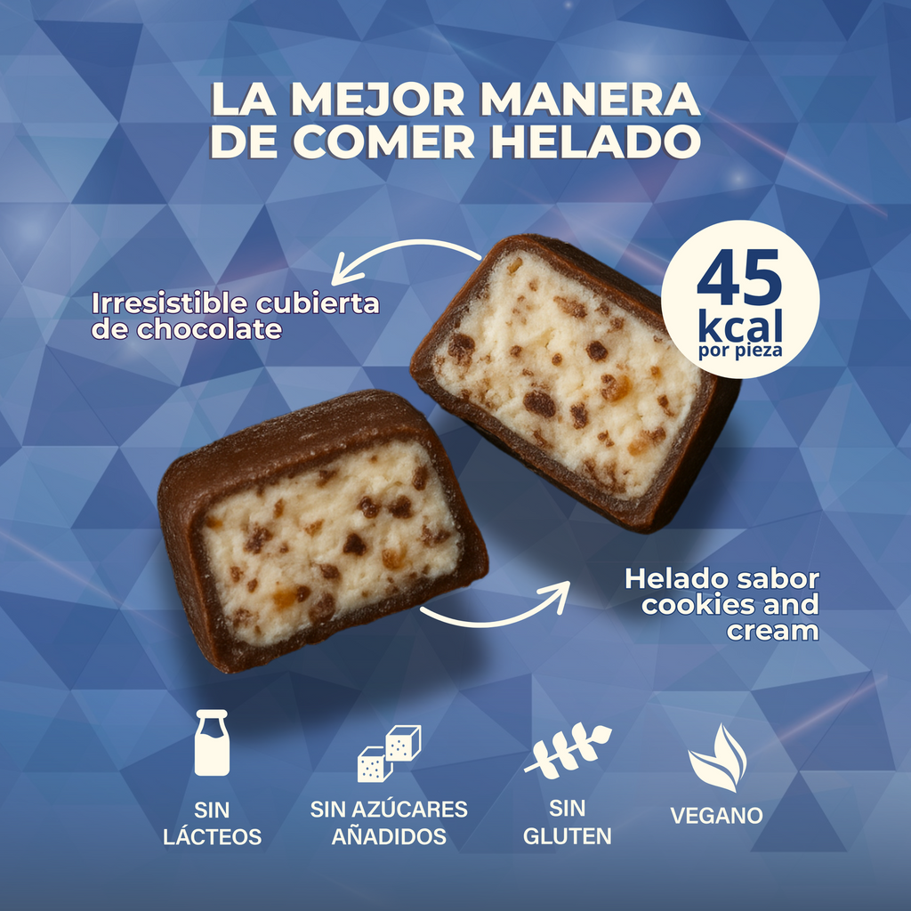 FROZEN BOUTIQUE  Ice Cream Bites Helado Sin Azúcar Cookies & Cream 47g - Frozen-Boutique