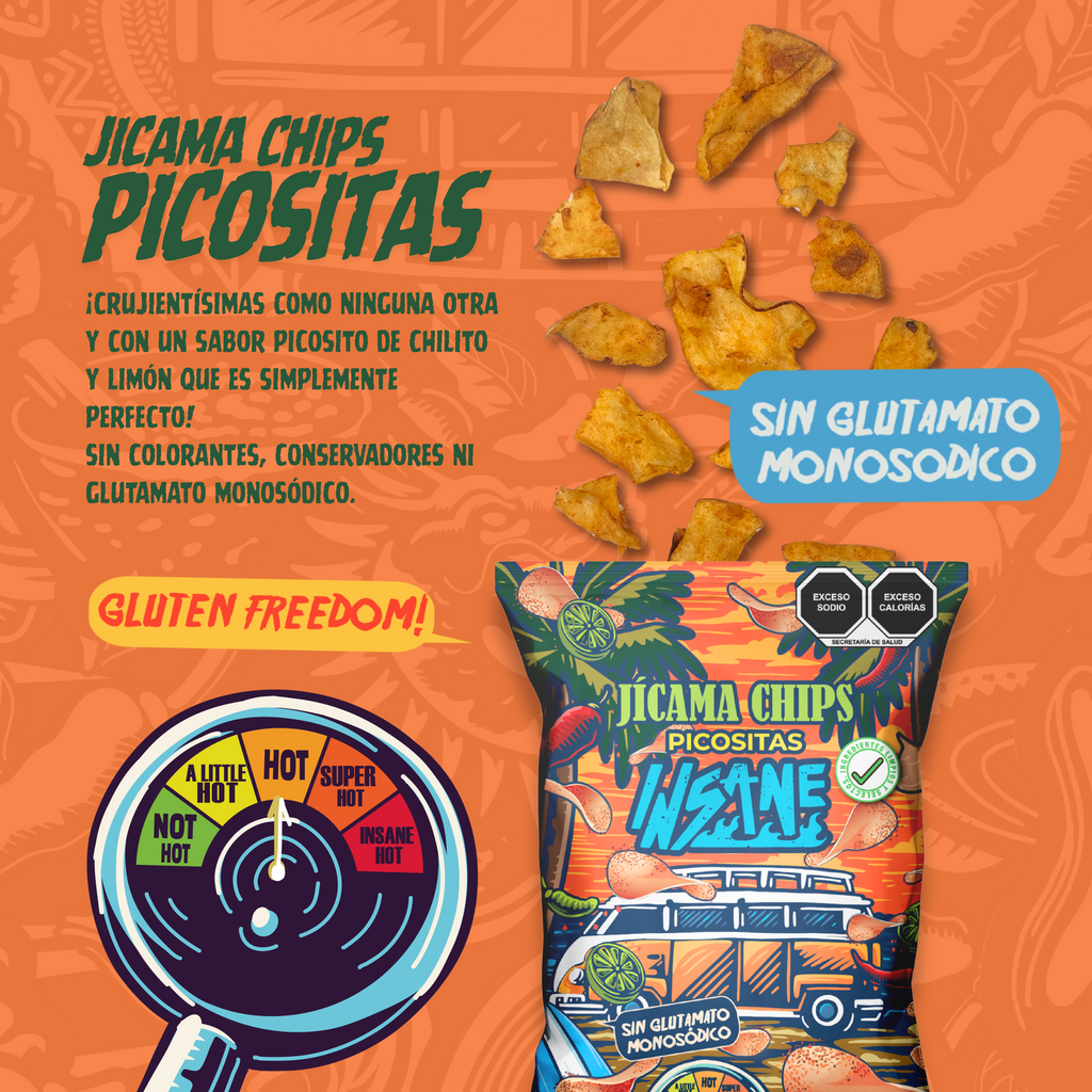 INSANE Chips de Jicama Picositas 50g - Frozen-Boutique