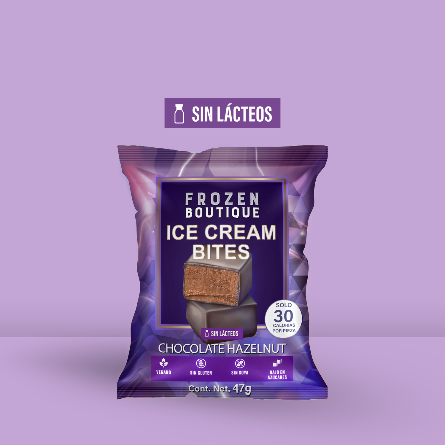 FROZEN BOUTIQUE  Ice Cream Bites Helado Sin Azúcar Hazelnut 47g - Frozen-Boutique