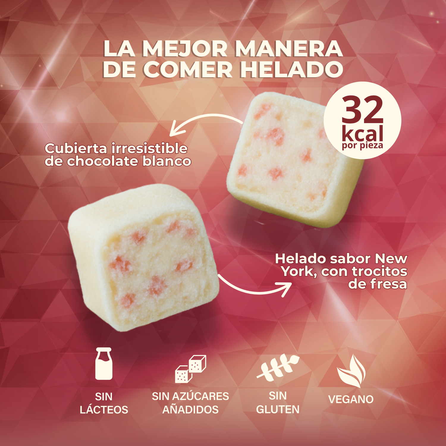 FROZEN BOUTIQUE  Ice Cream Bites Helado Sin Azúcar New York Cheesecake 47g - Frozen-Boutique