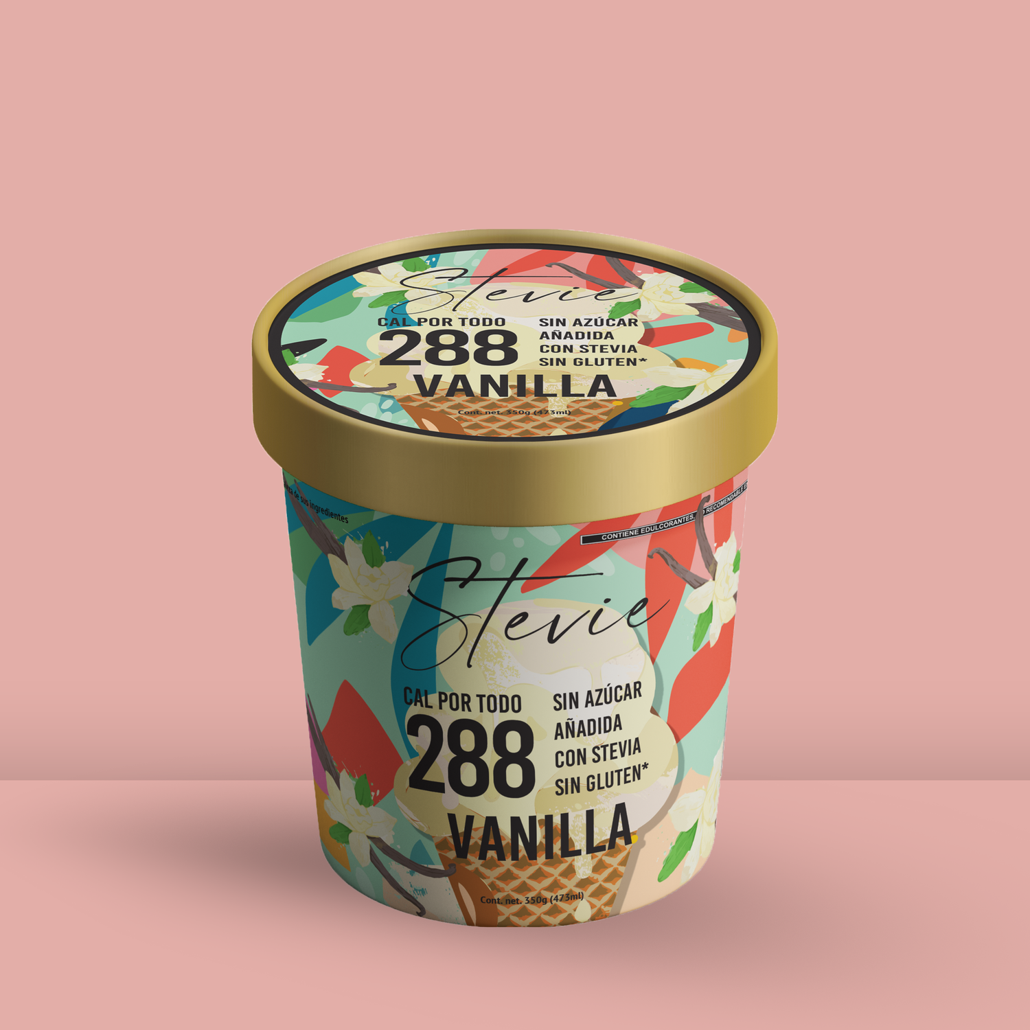 STEVIE Helado Keto Sabor Vanilla 350g - Frozen-Boutique