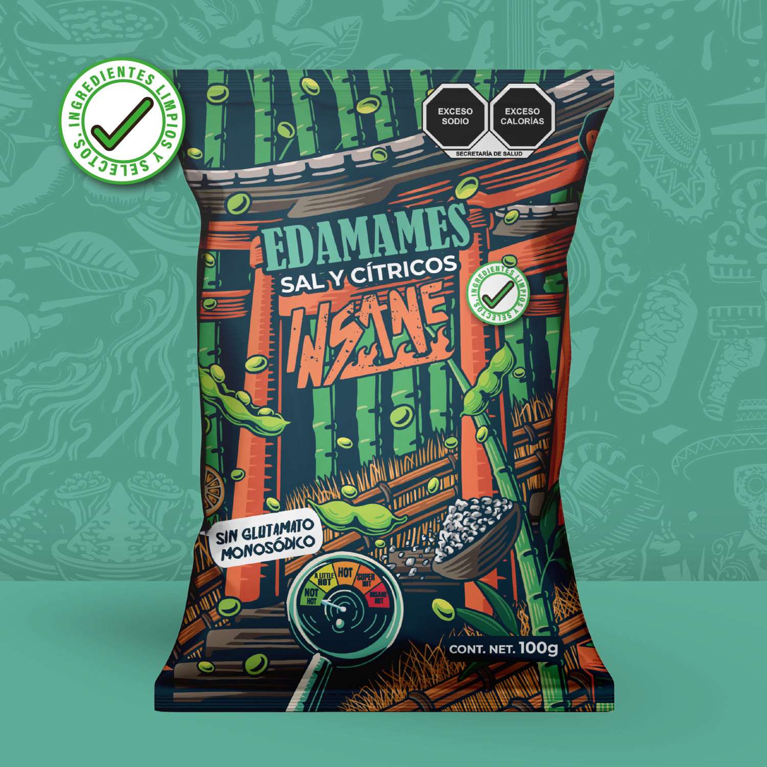 INSANE Edamames Sal y Cítricos  100 g - Frozen-Boutique