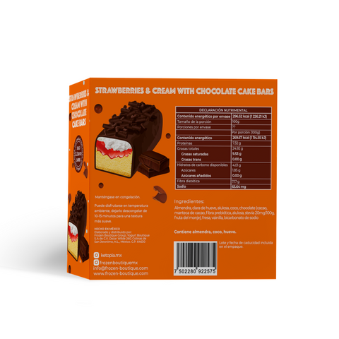 STRAWBERRY JAM & CREAM CAKE BAR COVERED IN CHOCOLATE 110g