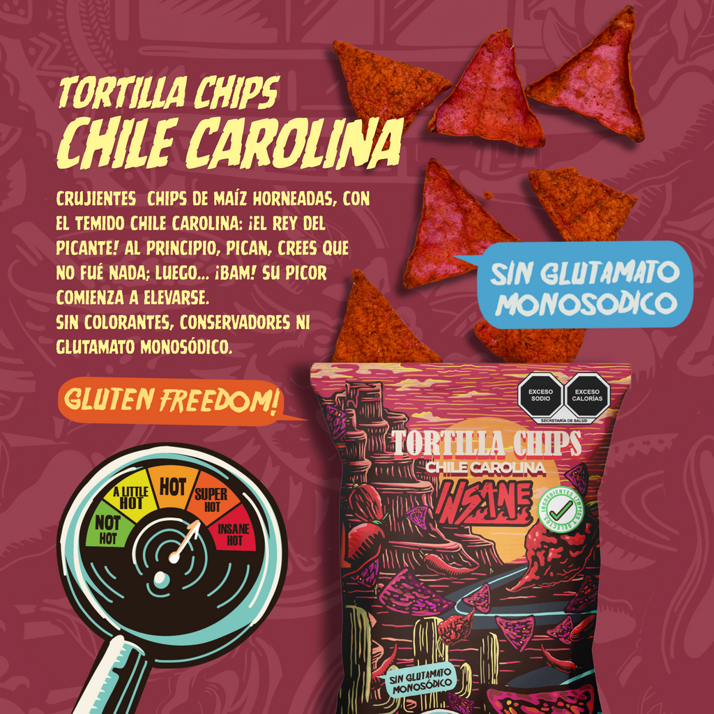 INSANE TOTOPOS DE MAÍZ HORNEADOS CHILE CAROLINA 50G - Frozen-Boutique