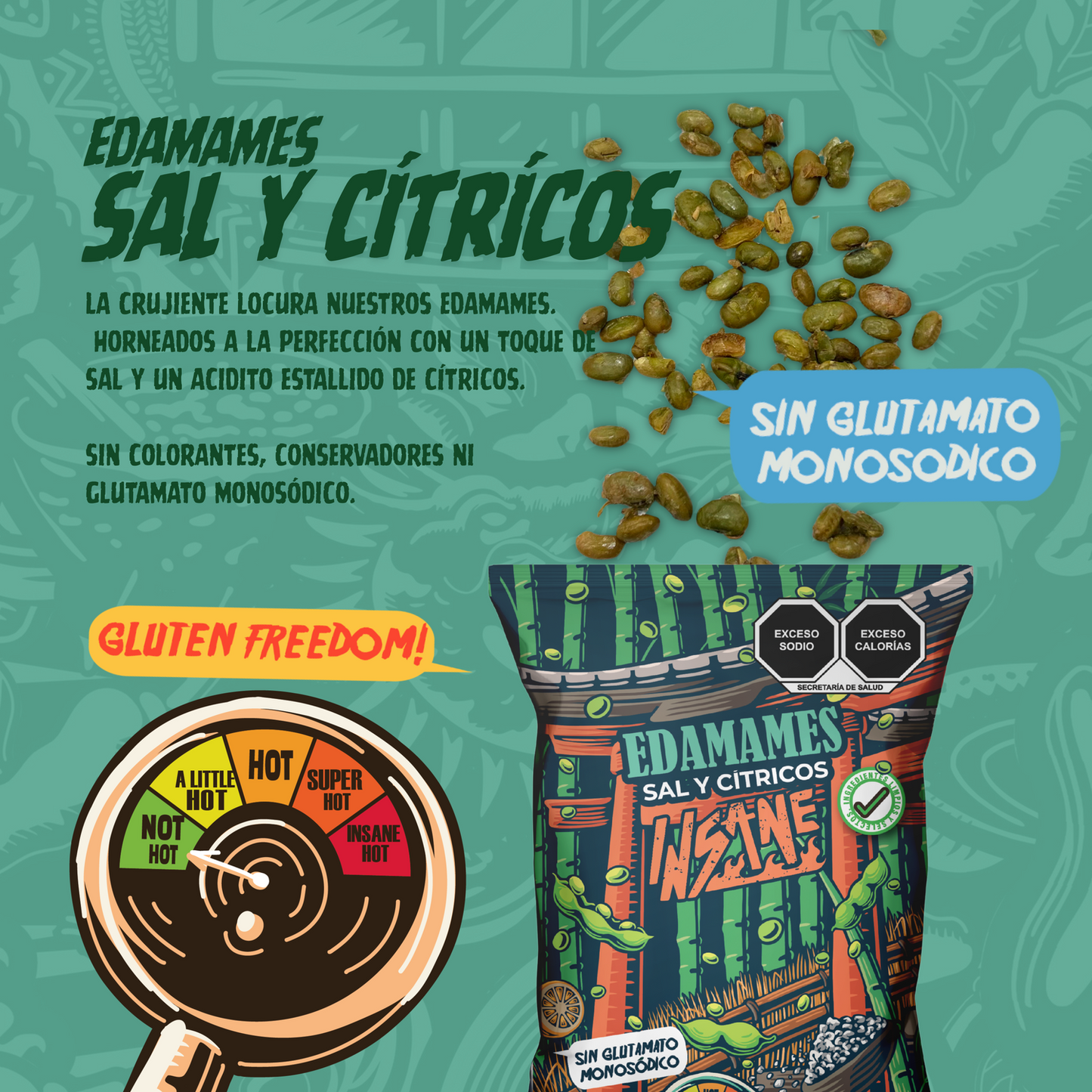 INSANE EDAMAMES SAL Y CÍTRICOS 30g - Frozen-Boutique