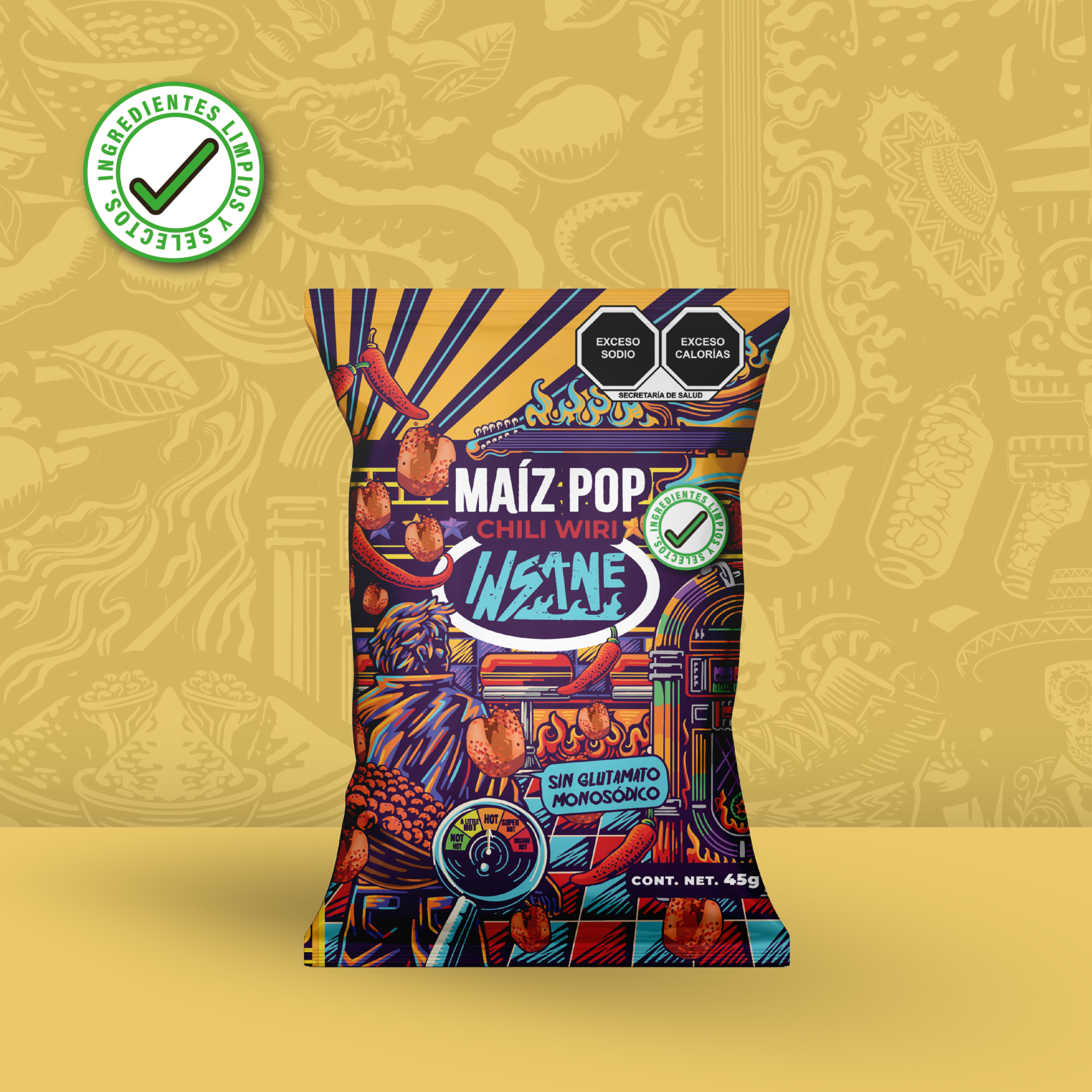 INSANE Maíz Pop Chili Wiri  45g - Frozen-Boutique